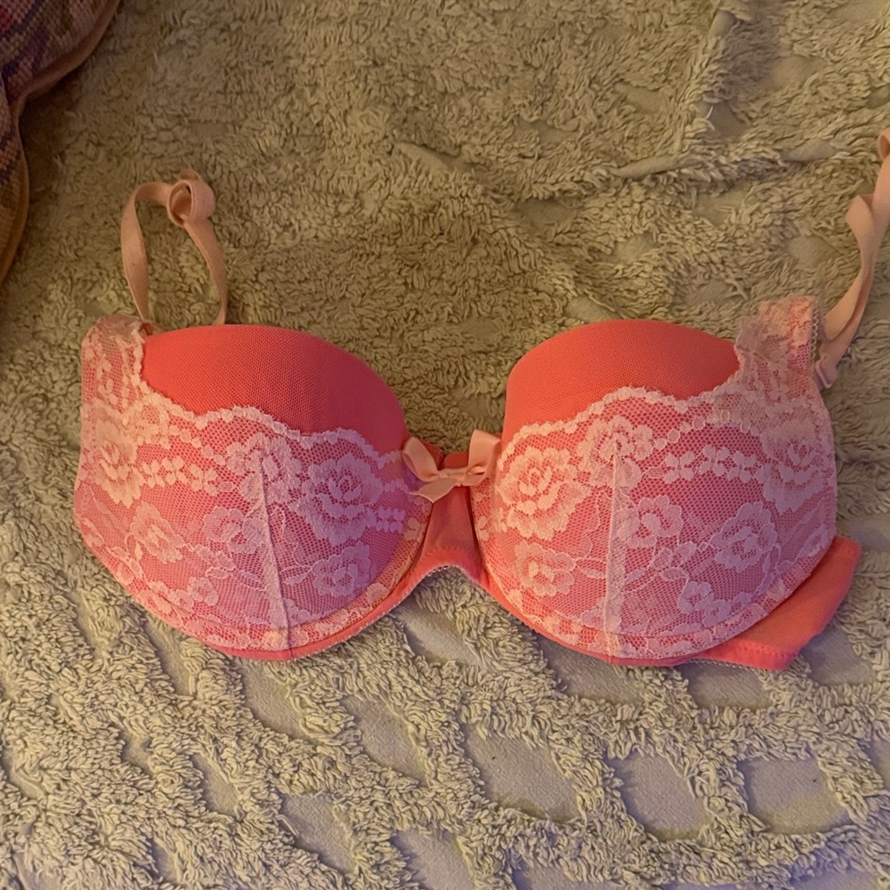 Gilligan & O'Malley Pink Lace Push-Up Bra